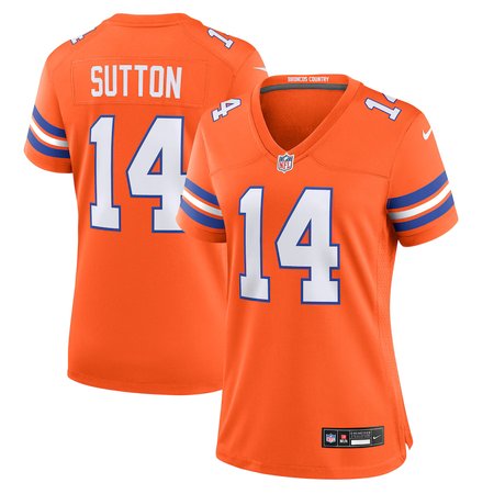 Women's Denver Broncos Courtland Sutton Nike Orange Mile High Collection 1977 Throwback Player Game Jersey